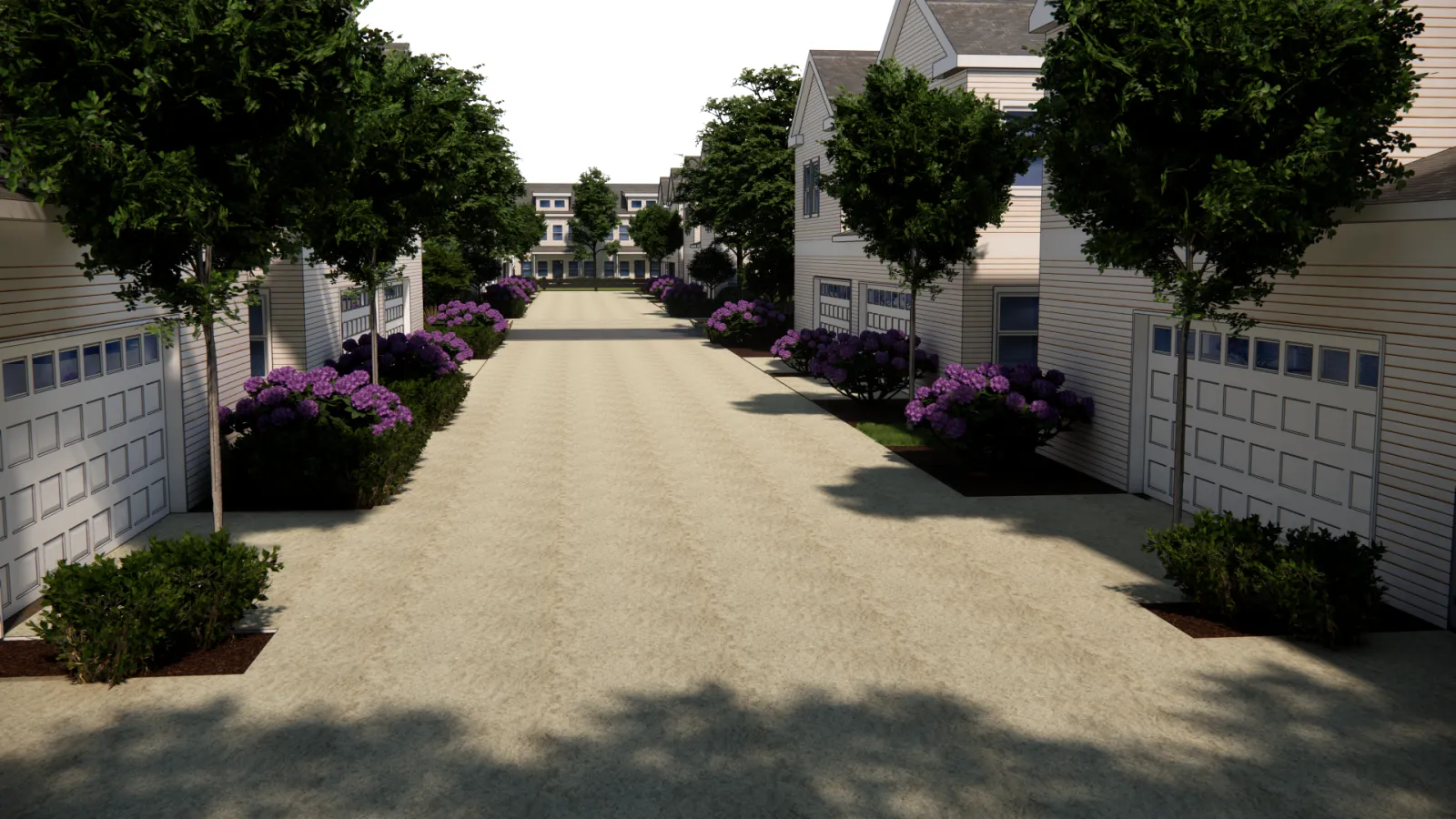 Court Villa alley-loaded streetscape